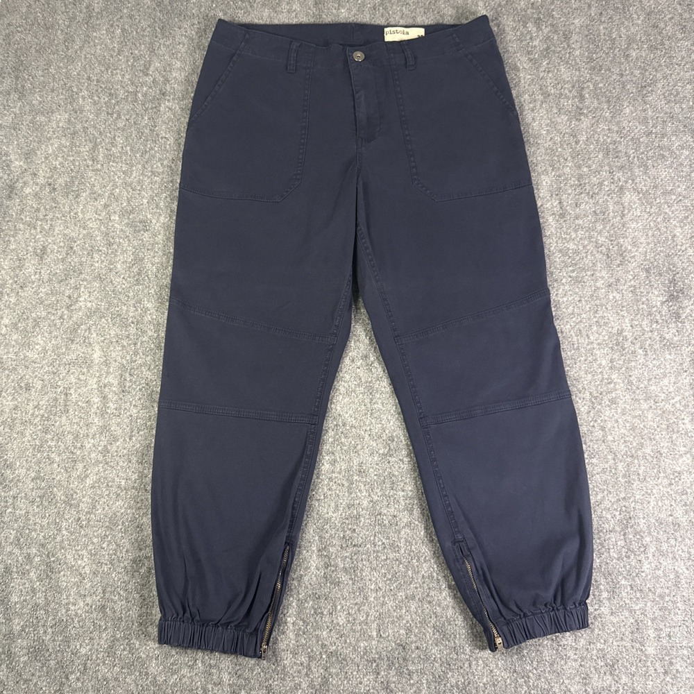 Pistola‎ Womens Pants Blue Size 32 Reformation Jogger Utility Cotton Blend